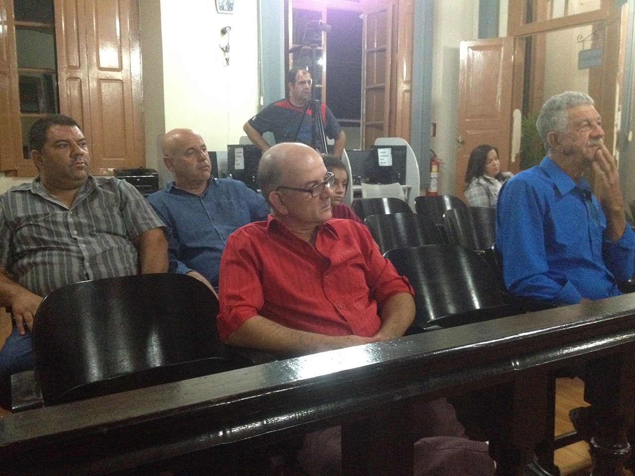 Vereadores de Goianá em reunião na Câmara de Rio Novo